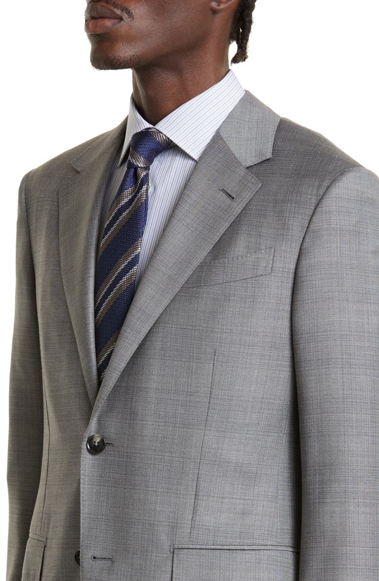 ZEGNA Prince of Wales Milano Trofeo<sup>™</sup> Wool Suit, Alternate, color,