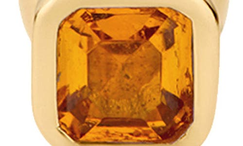 Made By Mary Cubic Zirconia Birthstone Stud Earrings In Gold