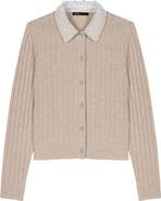 maje Cardigan with removable bead collar