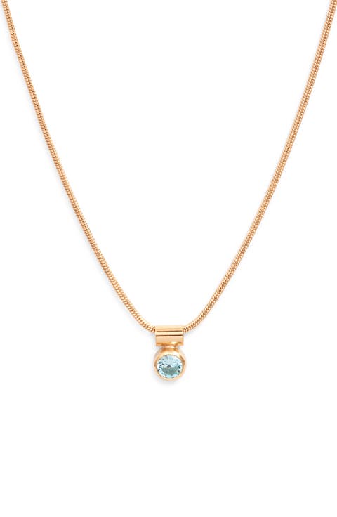Ellie Birthstone Pendant Necklace