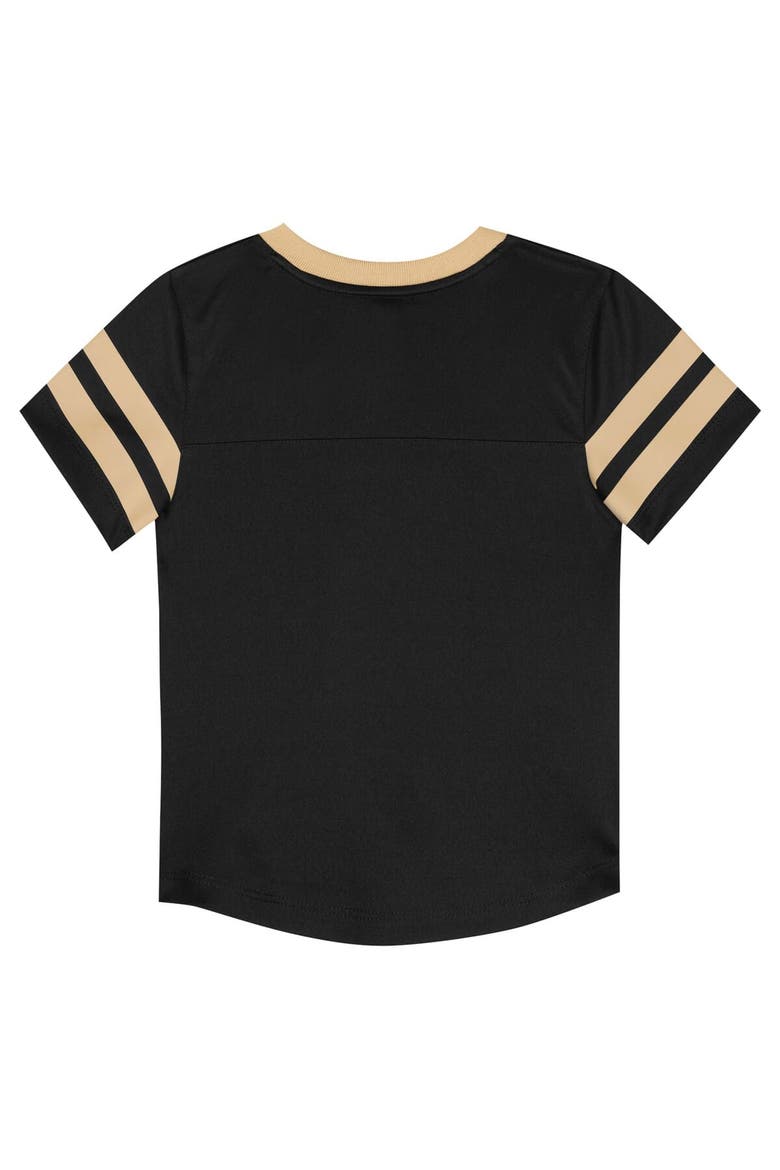 Toddler Outerstuff Black/Vegas Gold New Orleans Saints Red Zone V-Neck T-Shirt & Pants Set, Alternate, color, Black