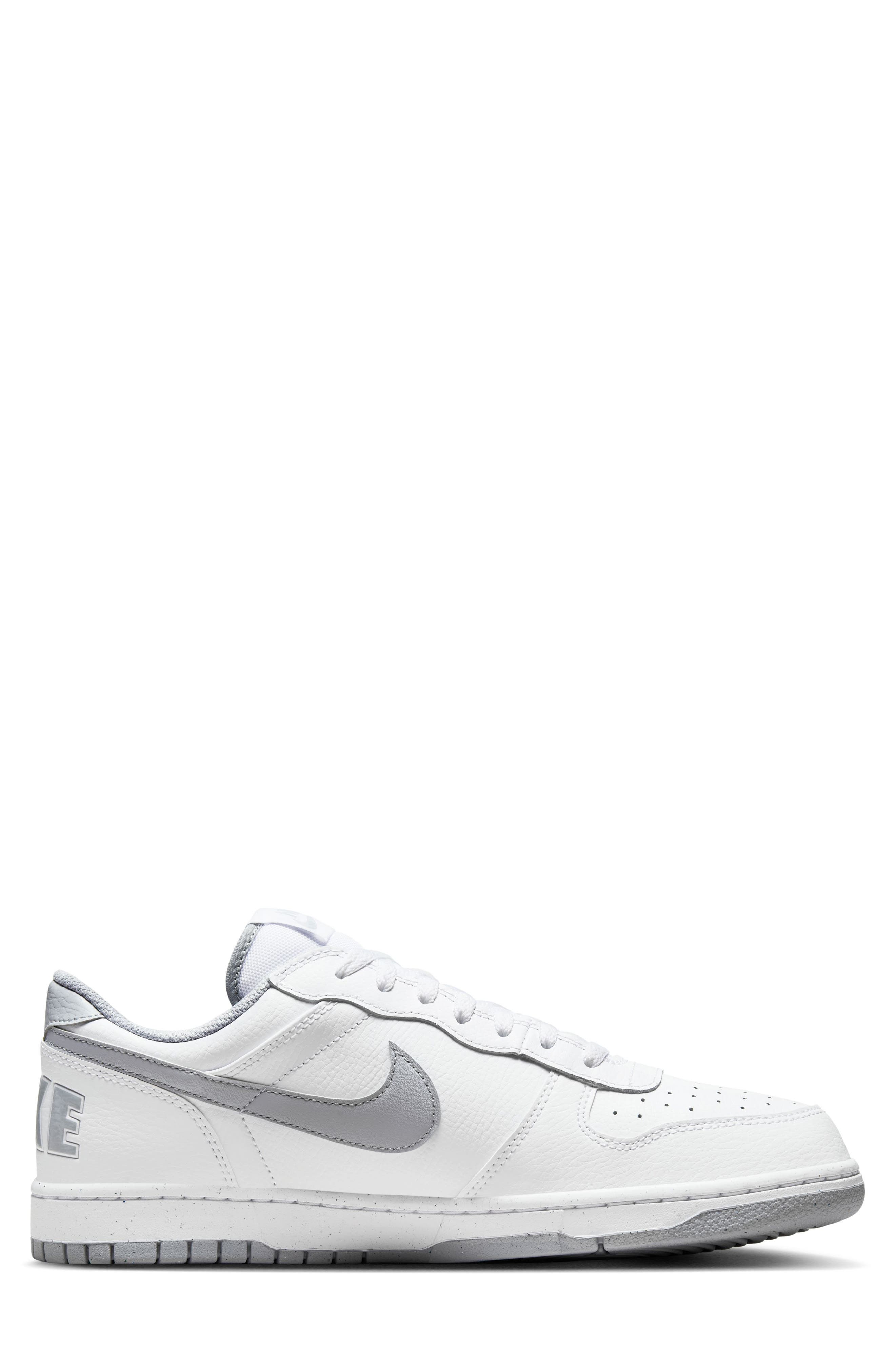 Nike Big Nike Low Basketball Sneaker, Alternate, color, White/ Wolf Gray