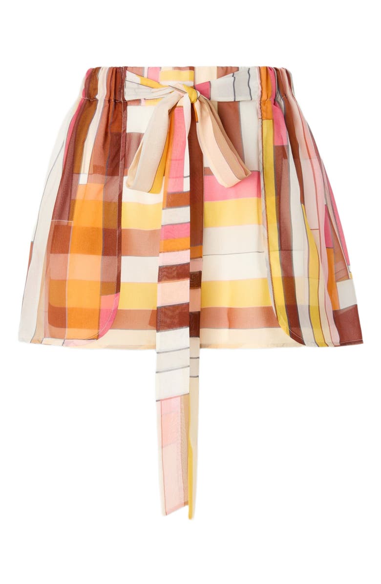Missoni Printed Silk Cover-up Shorts With Belt, Alternate, color, Multicoloured