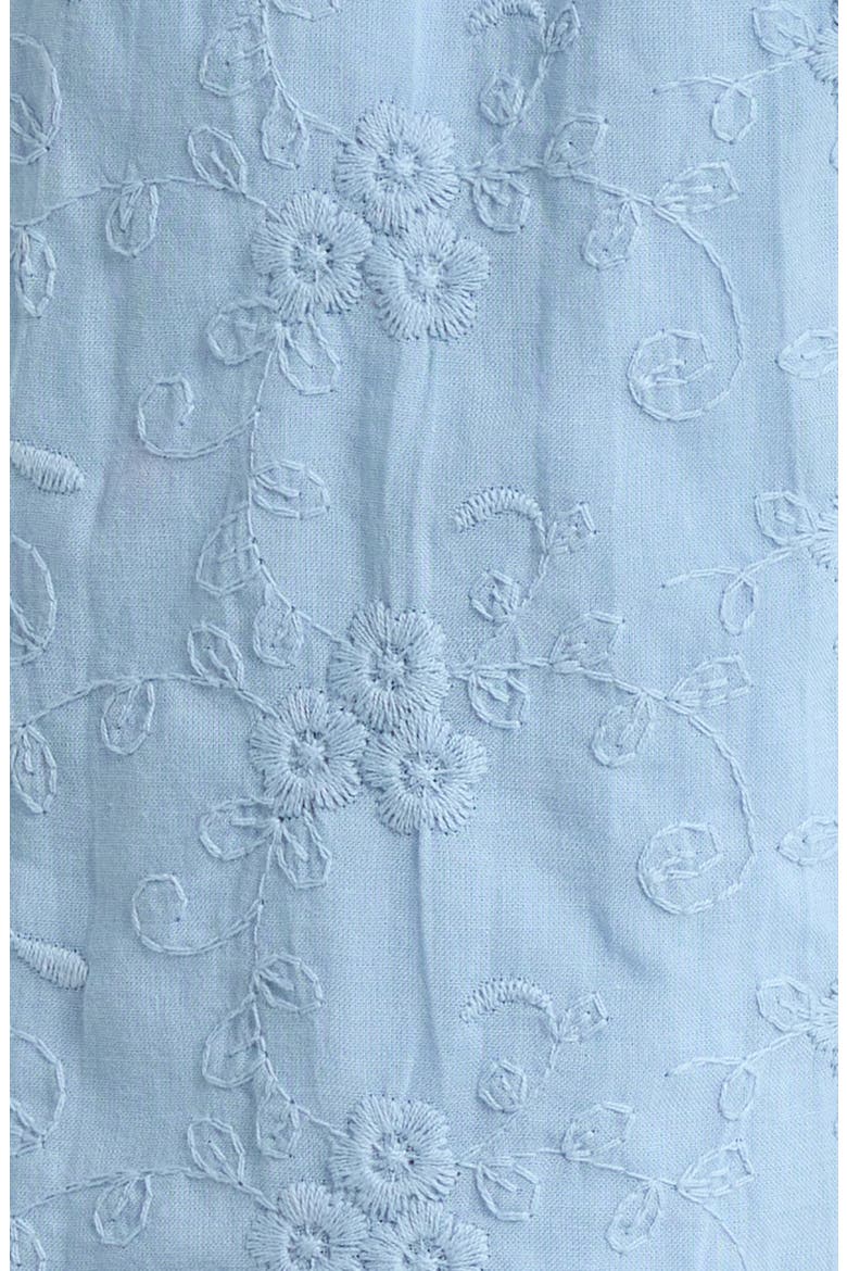 Marcy Embroidered Cotton High Waisted Shorts, Alternate, color, LT-BLUE