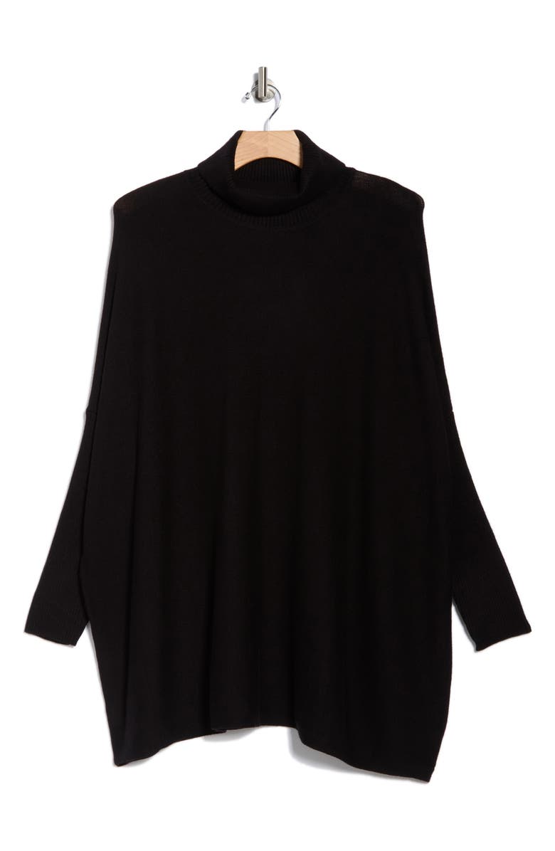 Joseph A Oversize Turtleneck Sweater, Main, color, Black