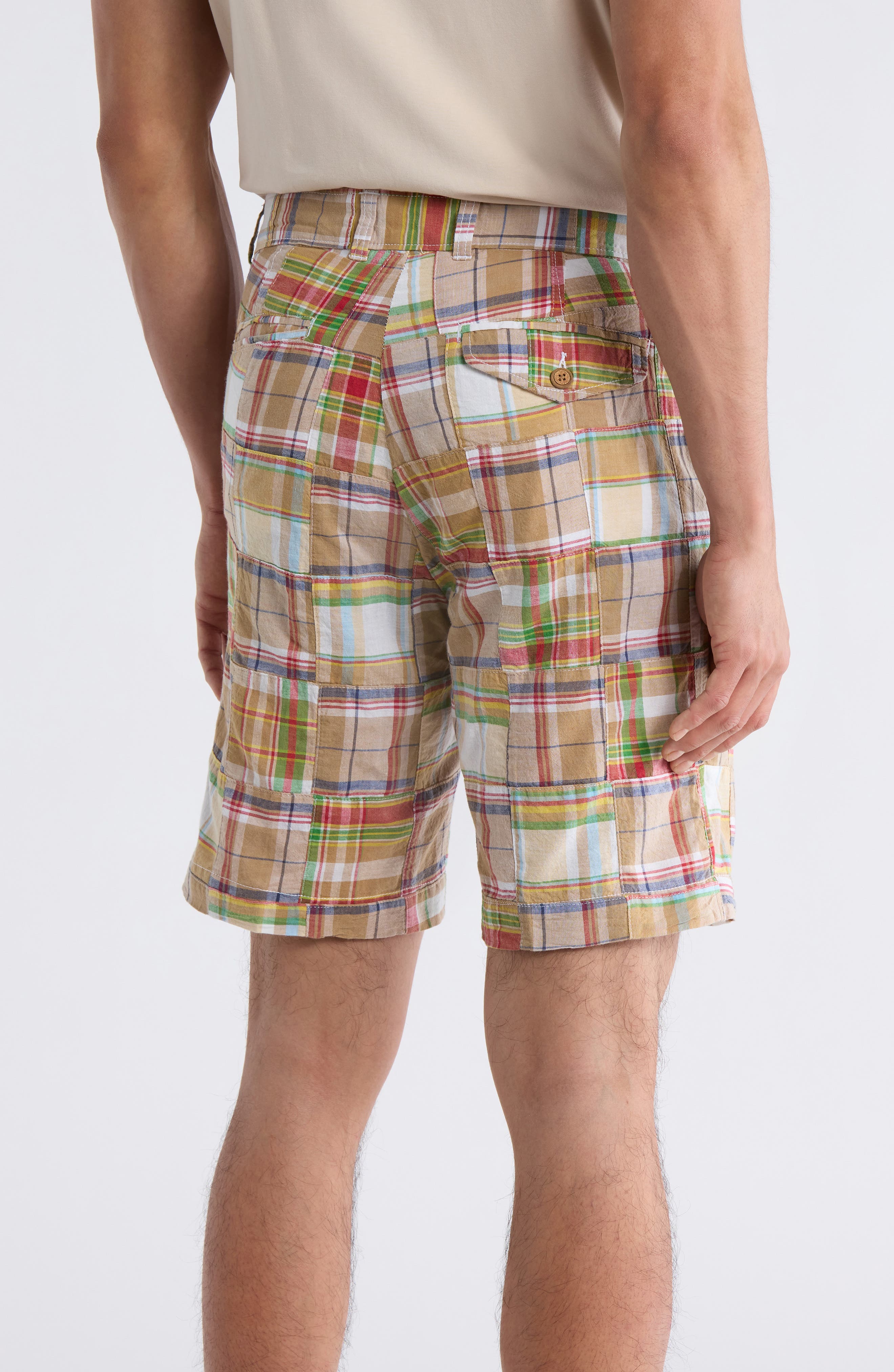 Patchwork Madras Flat Front Shorts - image 4