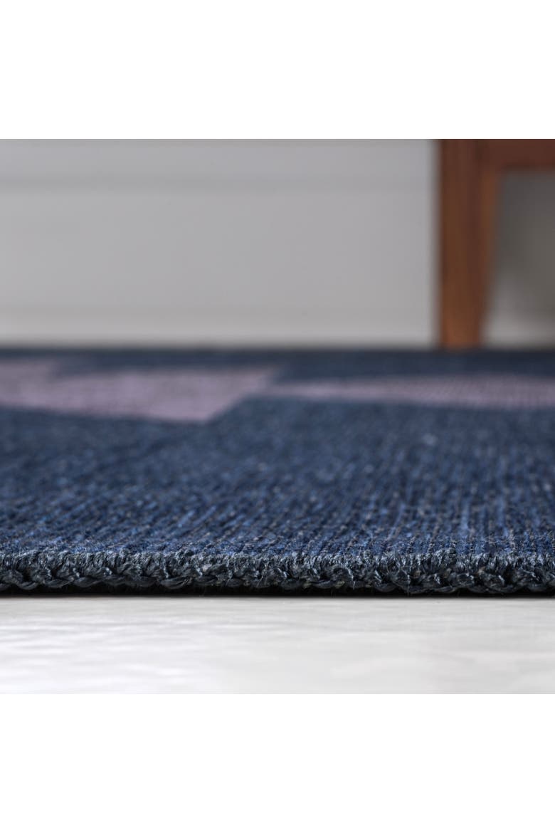 Chayton Minimalist Geometric Machine-Washable Area Rug, Alternate, color, Midnight Plum