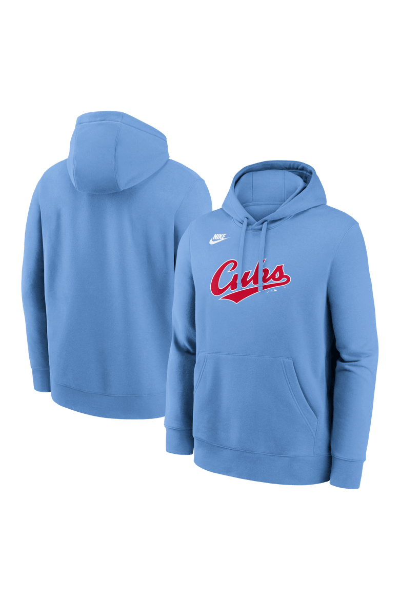 Men's Nike Light Blue Chicago Cubs Cooperstown Collection Wordmark Club Hoodie, Main, color, Light Blue