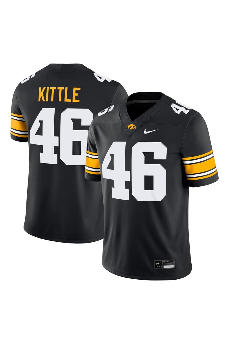 Men's Nike George Kittle #46 Black Iowa Hawkeyes Alumni Player Game Jersey, Main, color, Black