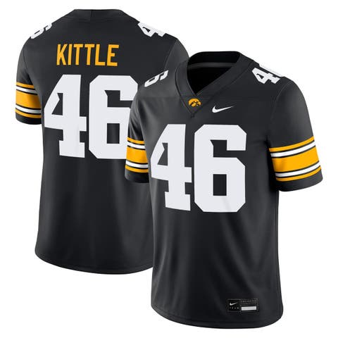 Men's Nike George Kittle #46 Black Iowa Hawkeyes Alumni Player Game Jersey