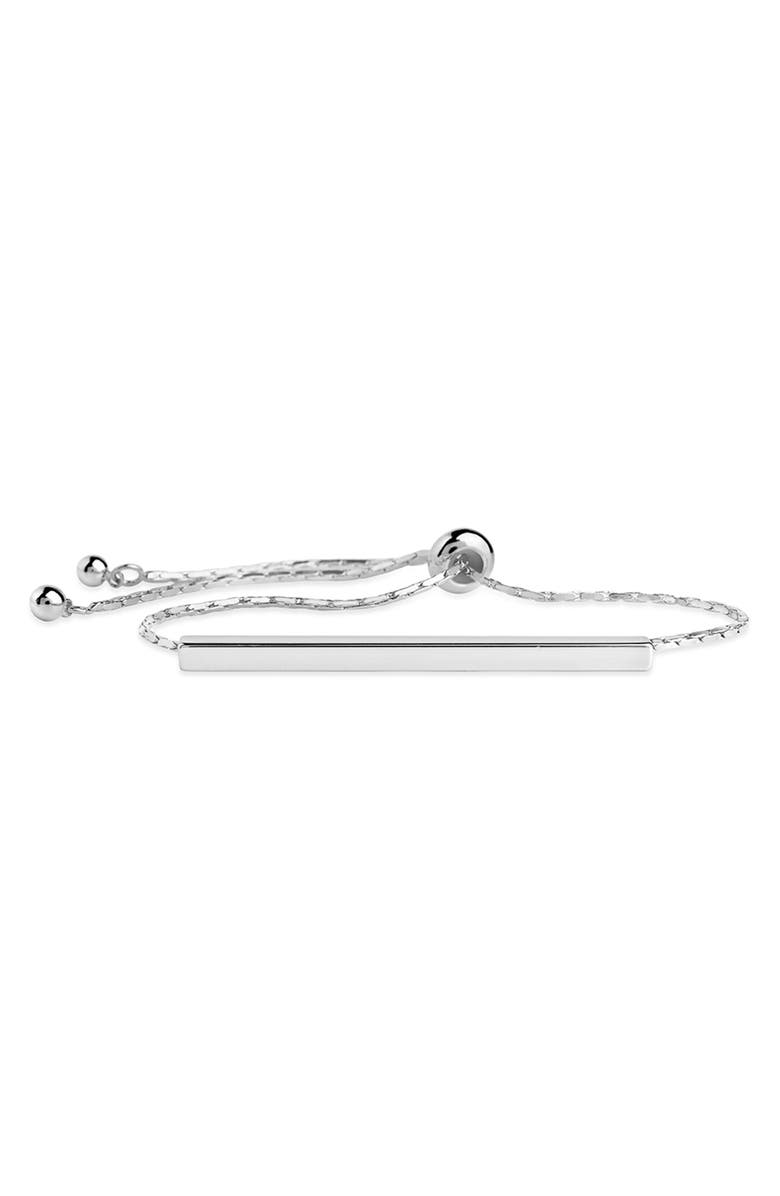 Sterling Forever Bar Slider Bracelet, Alternate, color, Silver