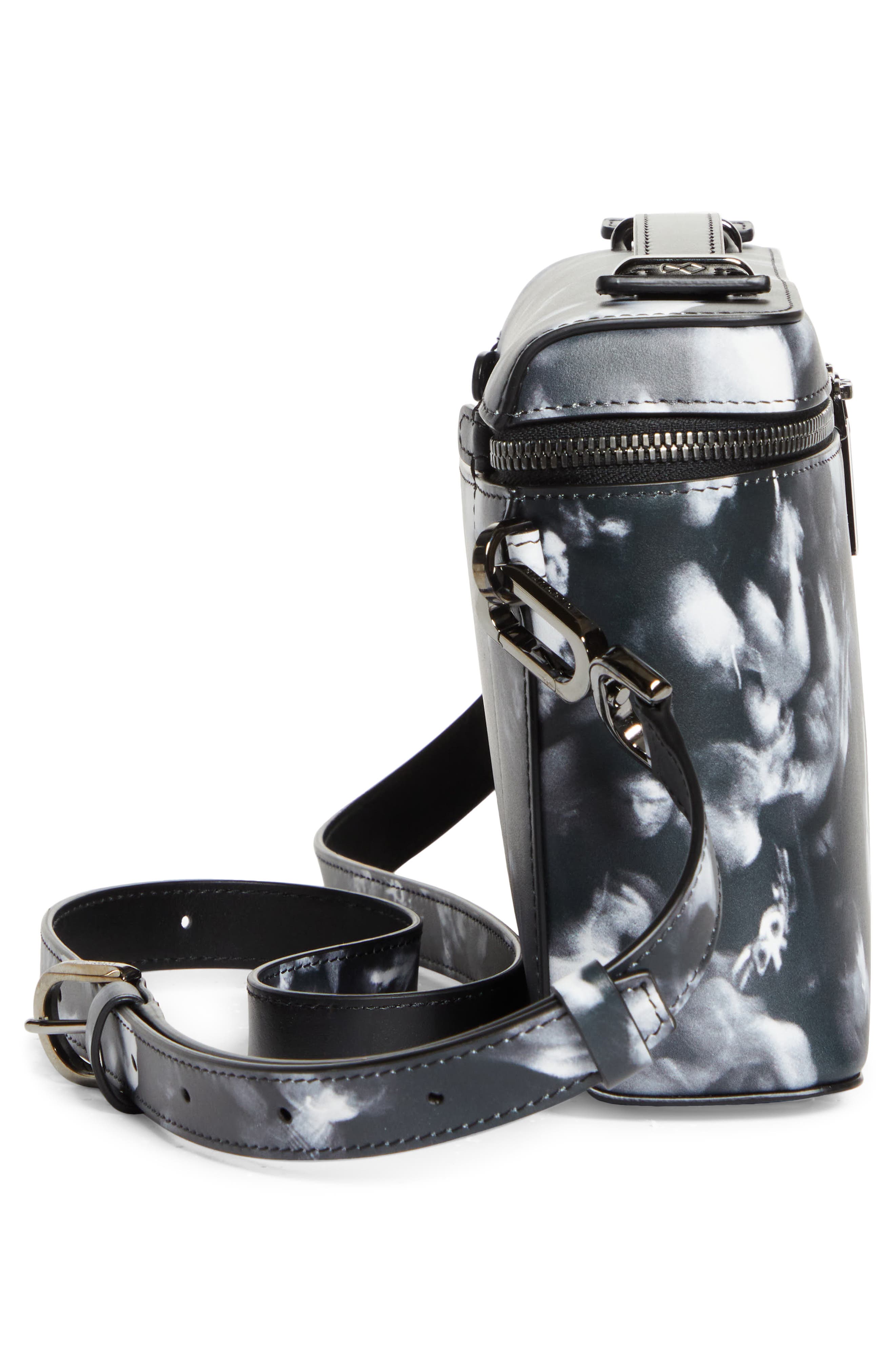 Tactical Moises Calfskin Leather Crossbody Bag, Alternate, color, BLACK WHITE