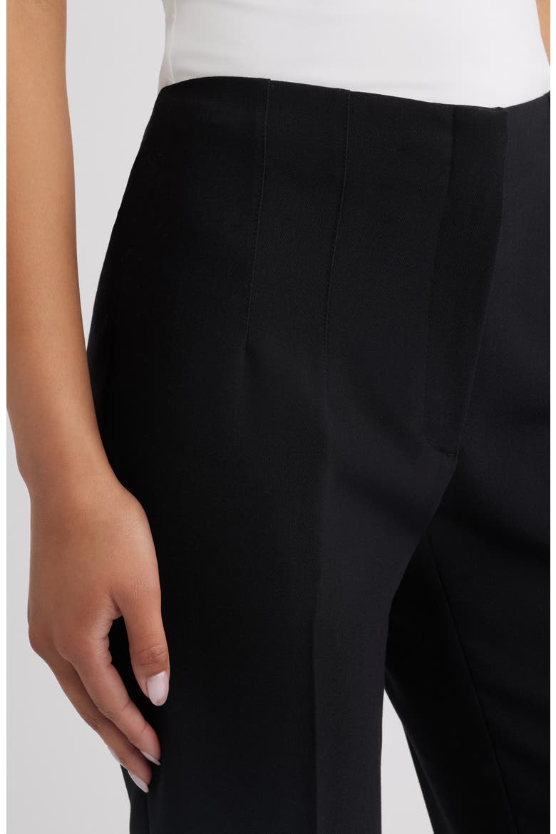 Icon Twill High Waist Cigarette Pants, Alternate, color, BLACK