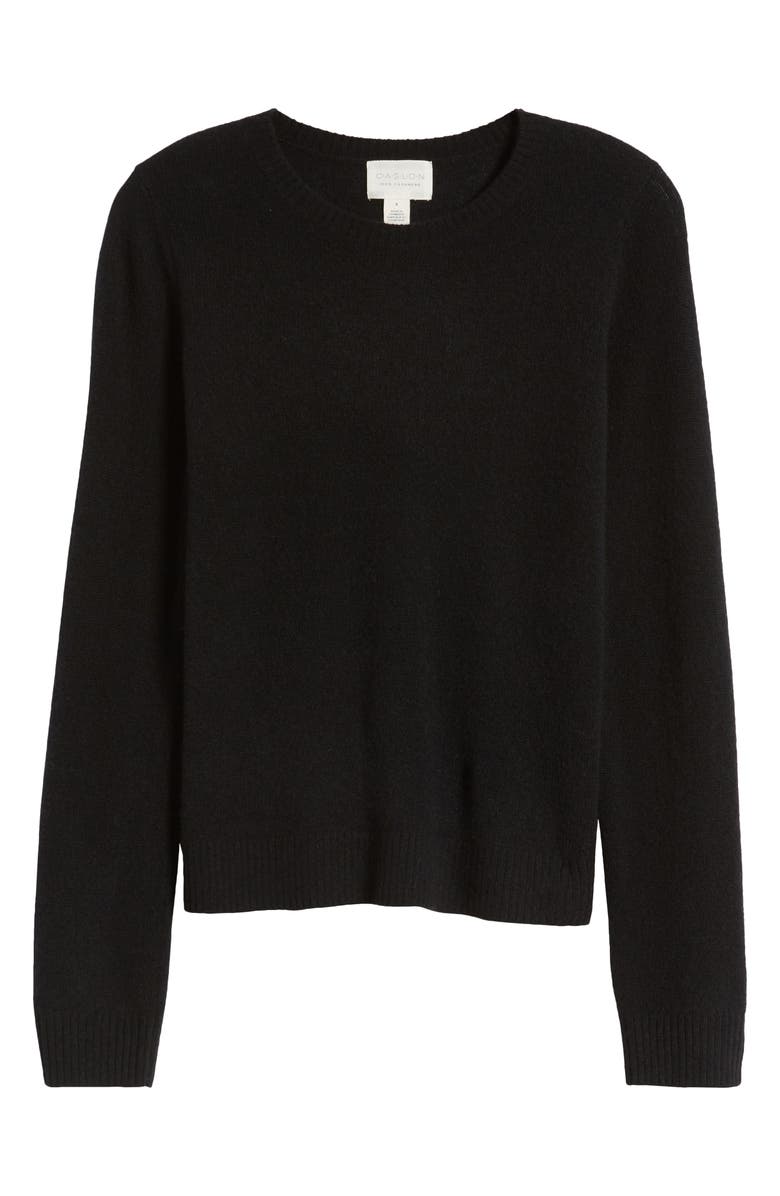Caslon<sup>®</sup> Cashmere Crewneck Sweater, Alternate, color, Black Rock