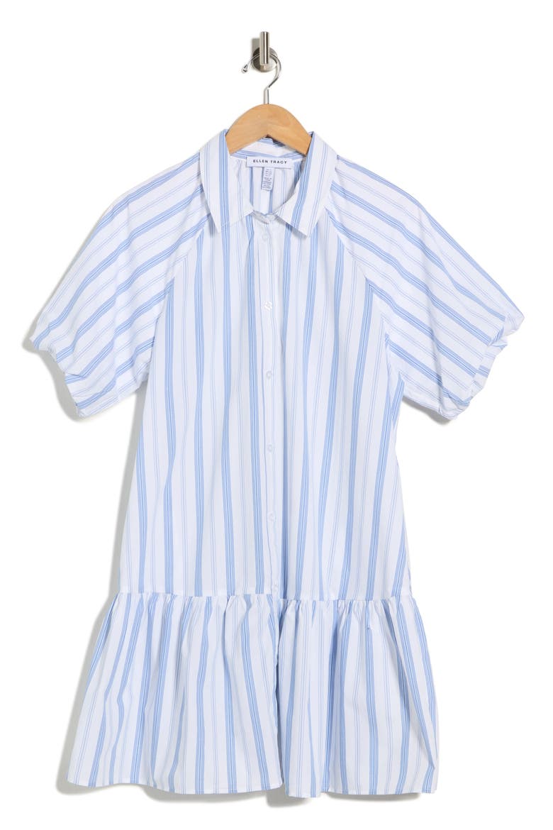 Stripe Poplin Shirtdress, Alternate, color, BLUE MULTI STRIPE