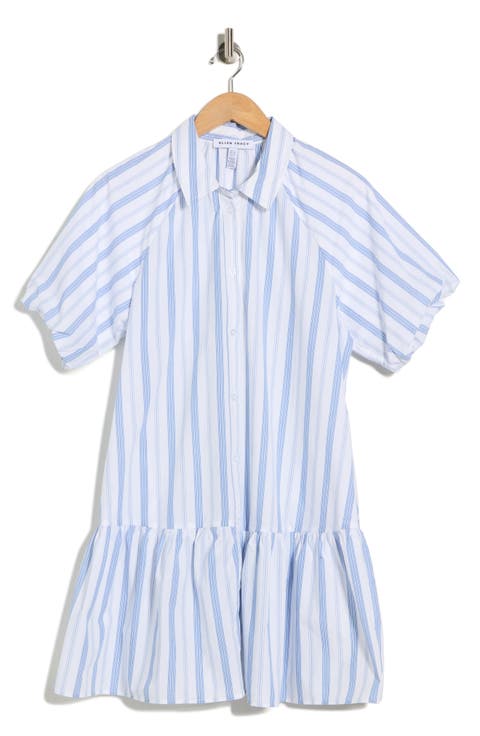 Stripe Poplin Shirtdress