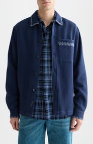 Scotch & Soda Waffle Texture Cotton Button-Up Shirt