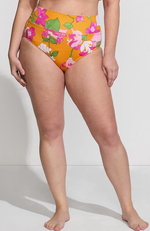 LANDS' END LANDS' END CHLORINE RESISTANT PINCHLESS HIGH WAISTED BIKINI BOTTOMS