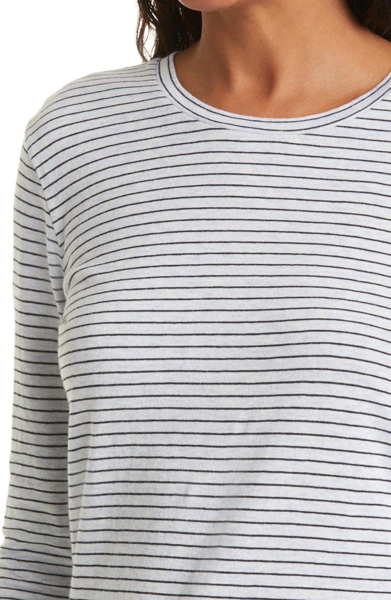 Vince Essentials Pencil Stripe Crewneck T-Shirt, Alternate, color,