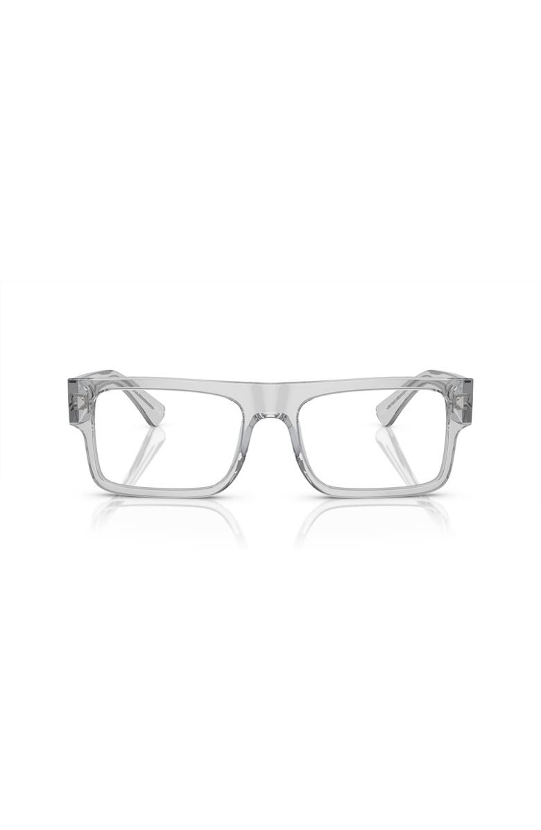 Prada 57mm Rectangle optical glasses, Alternate, color, Grey