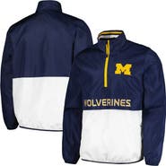 G-III SPORTS BY CARL BANKS Men's G-III Sports by Carl Banks Navy Michigan Wolverines Cornerman Half-Zip Top