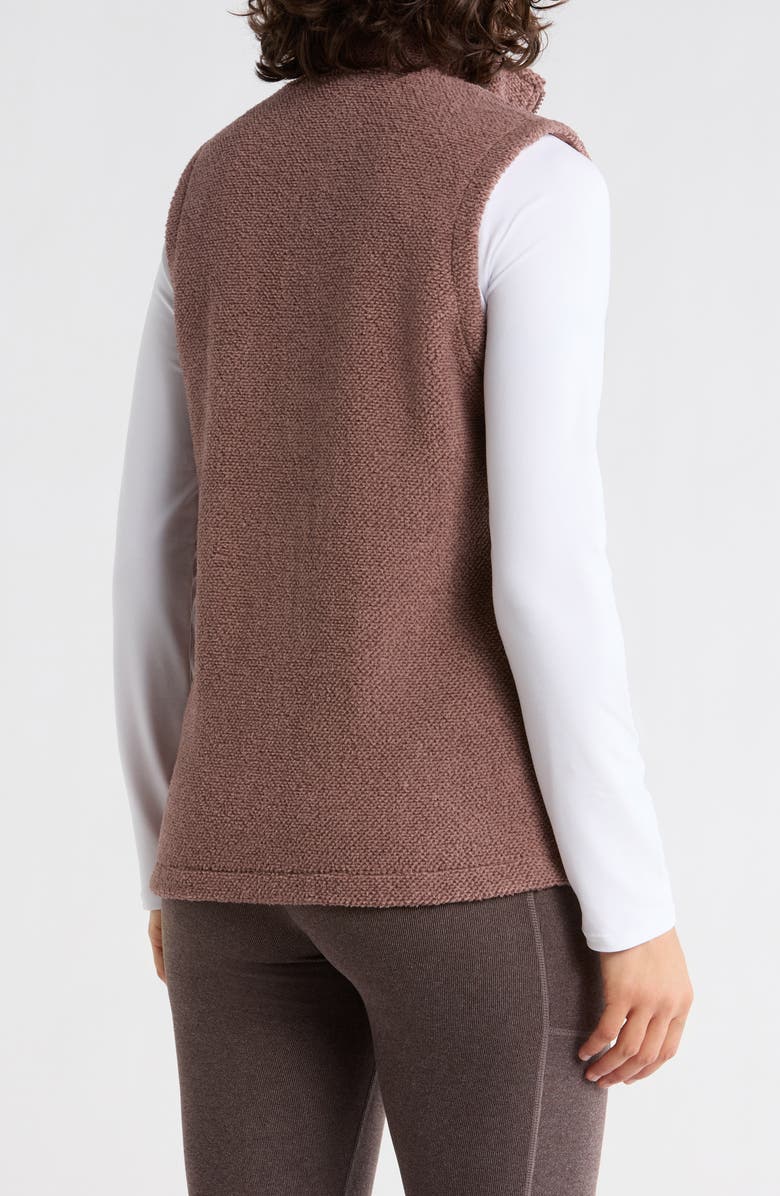 BALANCE COLLECTION Amara Fleece Knit Zip Vest, Alternate, color, Heather Peppercorn