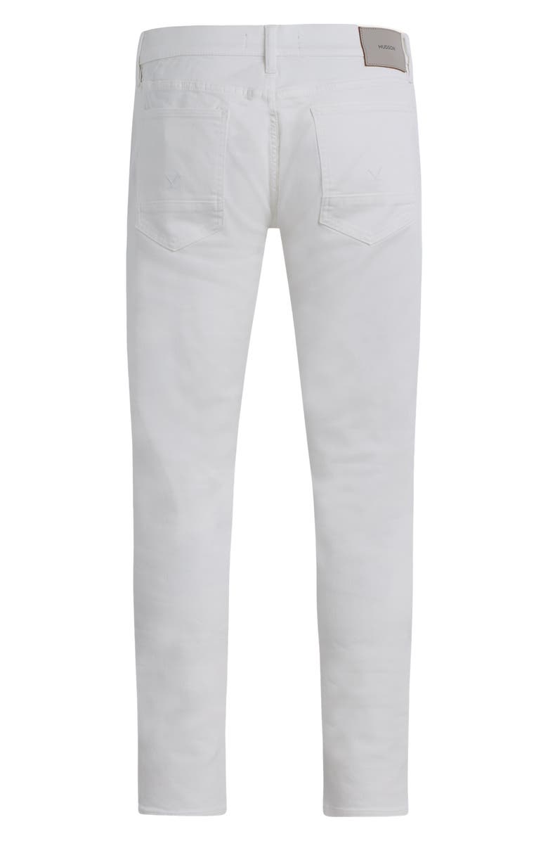 Hudson Jeans Blake Slim Straight Stretch Twill 5-Pocket Pants, Alternate, color, White