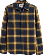 Schott NYC Two-Pocket Long Sleeve Flannel Button-Up Shirt