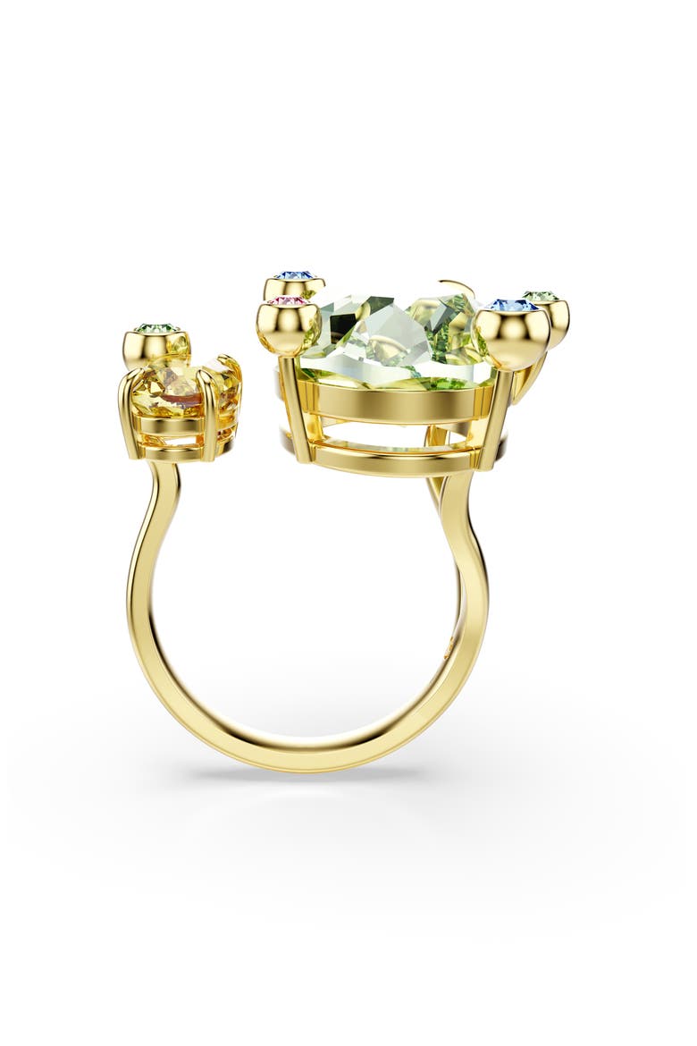 Gema Crystal Open Band Ring, Alternate, color, GREEN