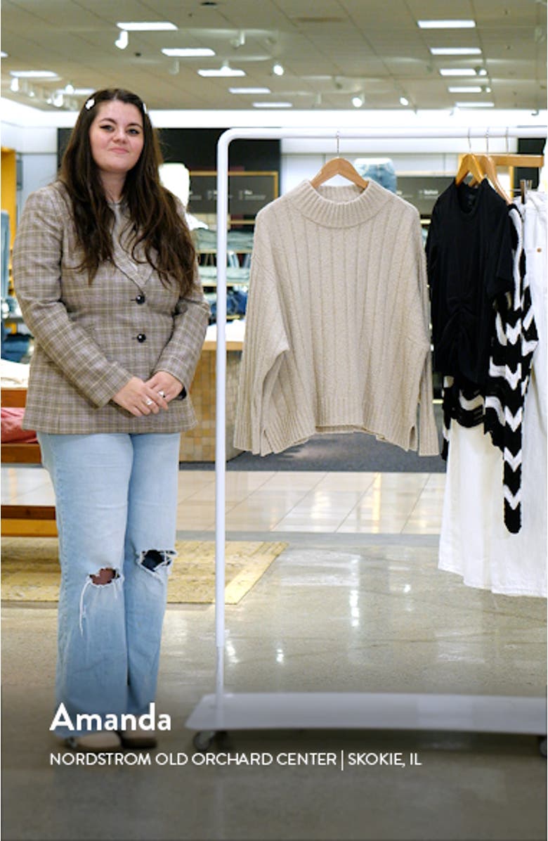 Rib Mock Neck Sweater, sales video thumbnail