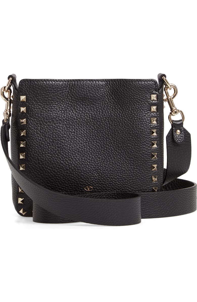 Valentino Garavani Rockstud Mini Hobo Crossbody Bag, Alternate, color,