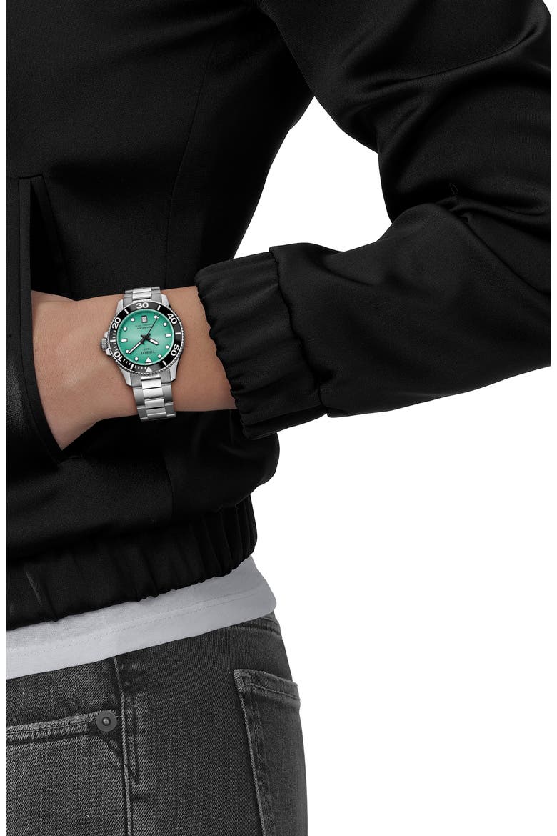 Seastar 1000 Turquoise Dial Bracelet Watch, 36mm, Alternate, color, TURQUOISE