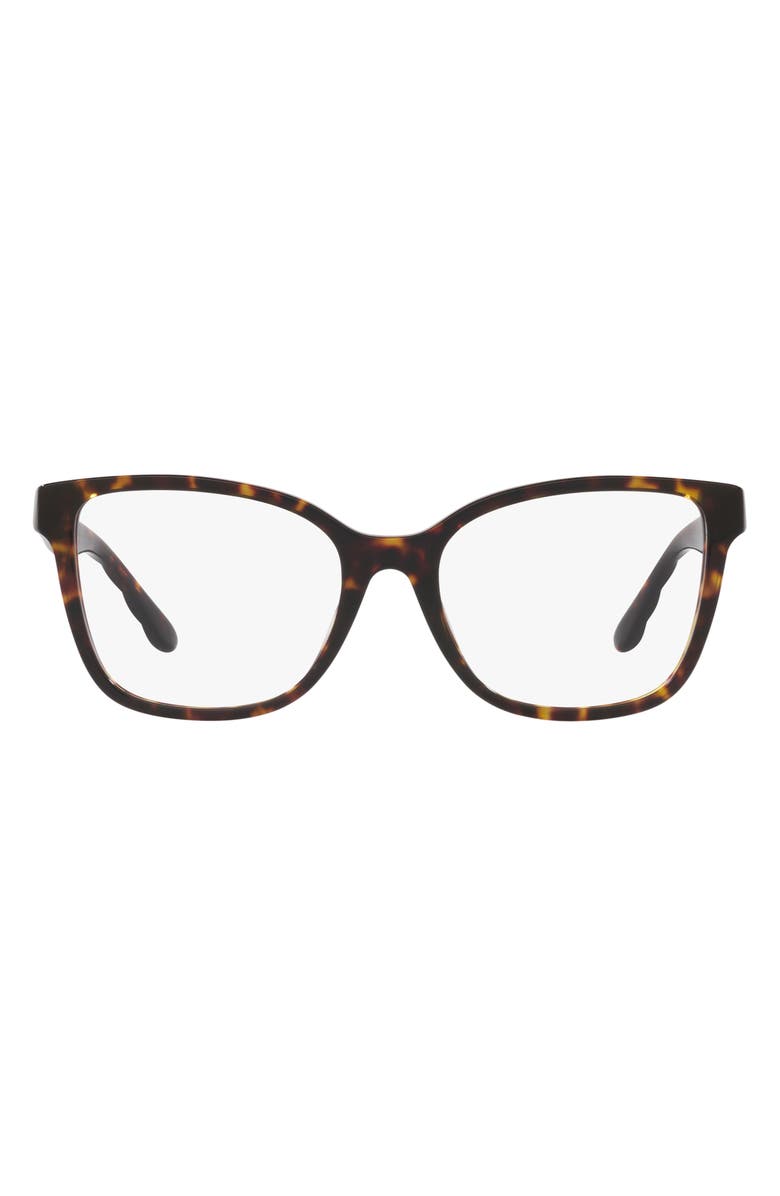 Tory Burch 55mm Oval Optical Glasses, Main, color, Dark Tort