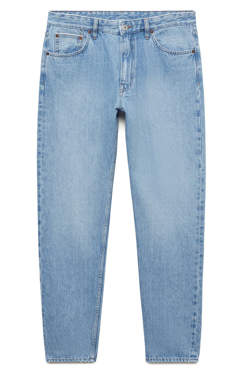 MANGO Tapered Leg Jeans, Alternate, color, Medium Blue