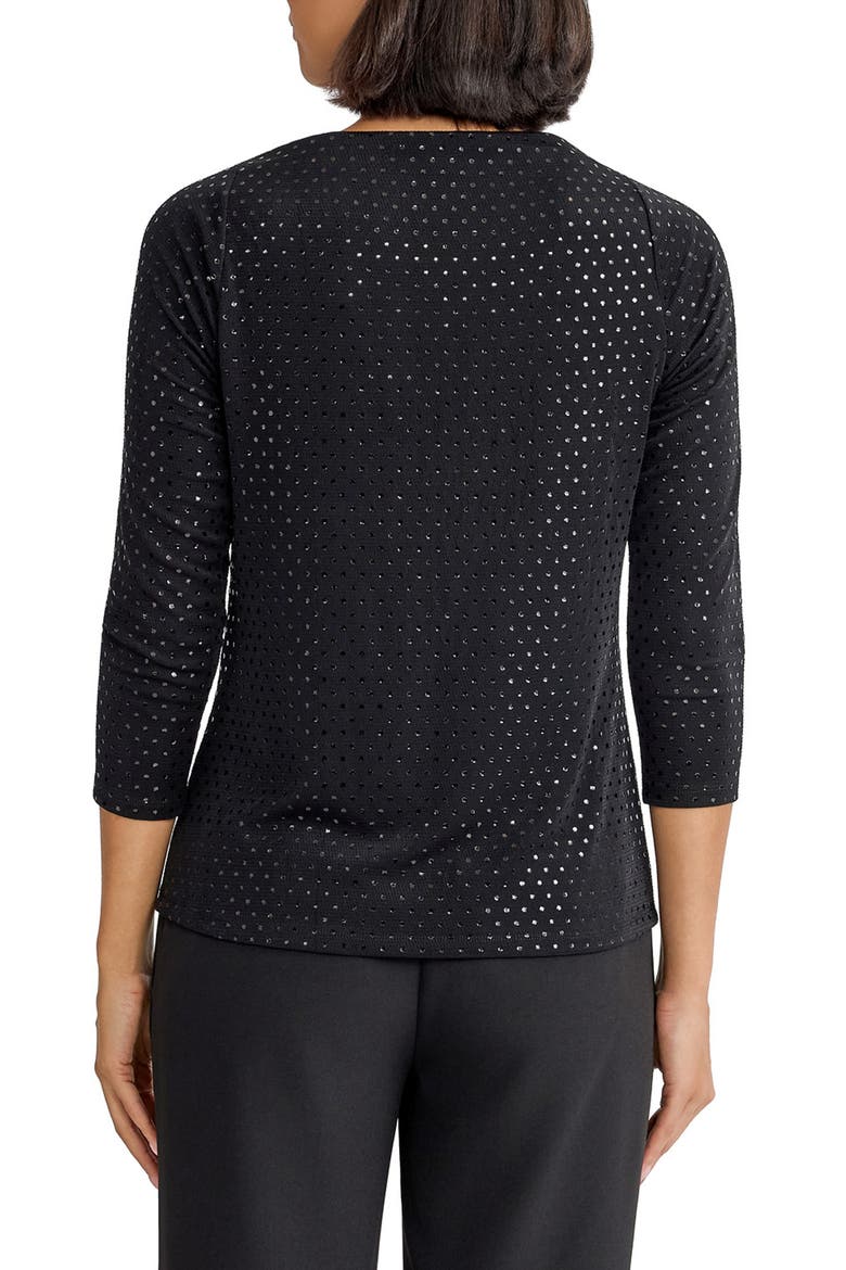 Sequin Cowl Neck Top, Alternate, color, BLACK/ GOLD