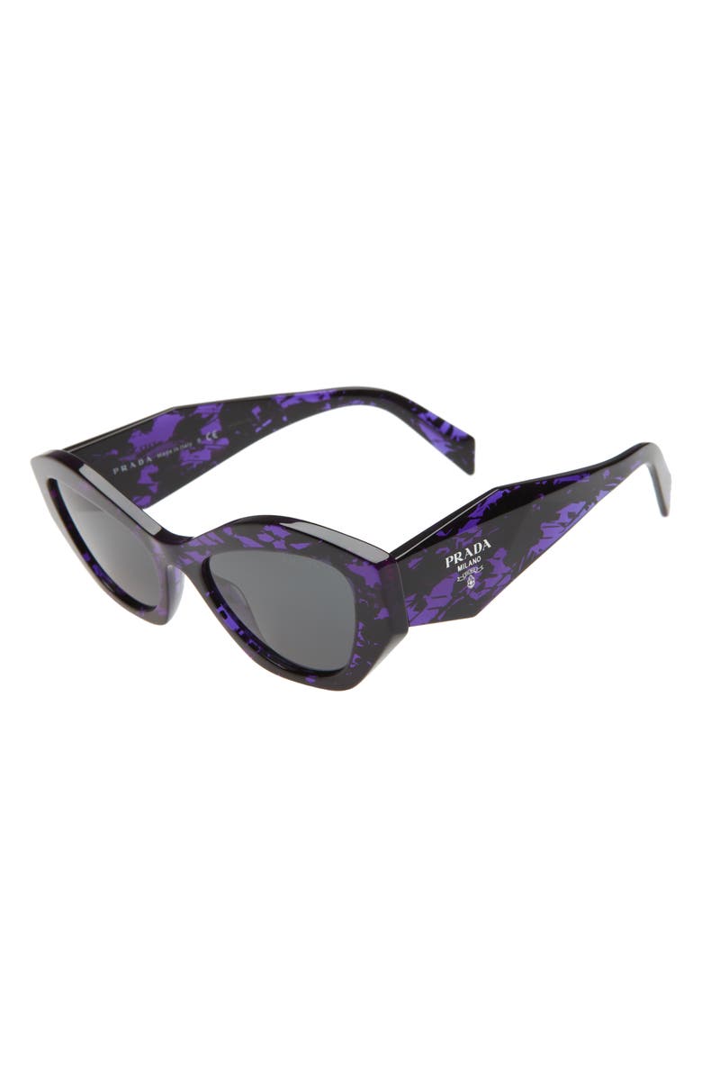 Prada 53 Irregular Oversize Sunglasses, Alternate, color,