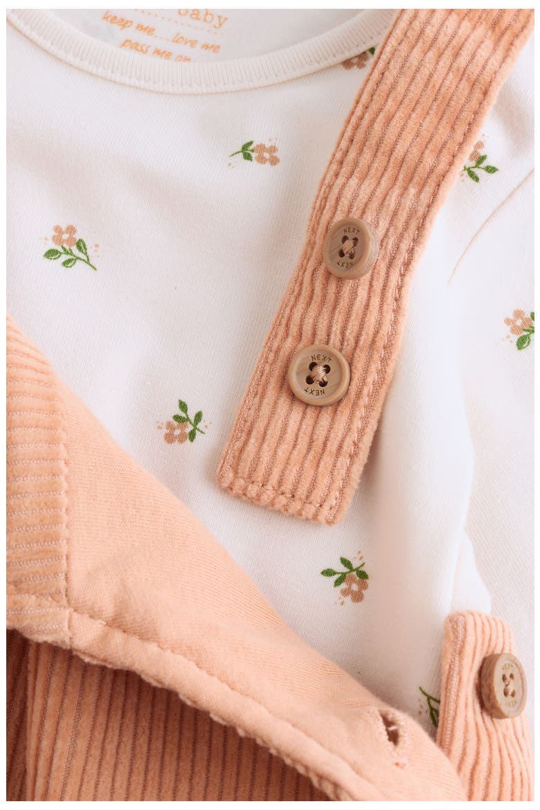 Kids' Corduroy Pinafore Dress & Bodysuit Set, Alternate, color, BROWN