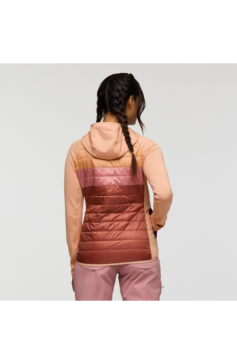Cotopaxi Capa Hybrid Insulated Hooded Jacket - Women's, Alternate, color, Apricot/Faded Brick