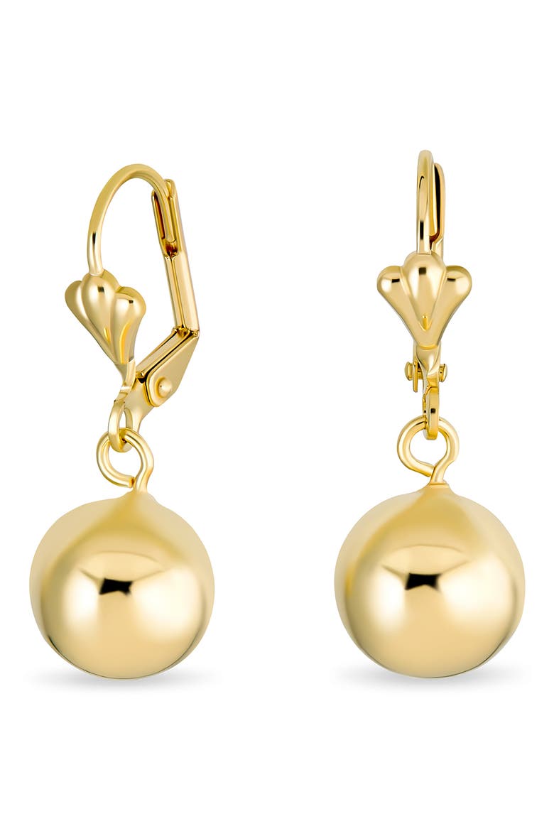 Classic Elegant Simple Round Drop Earrings, Alternate, color, GOLD-TONE