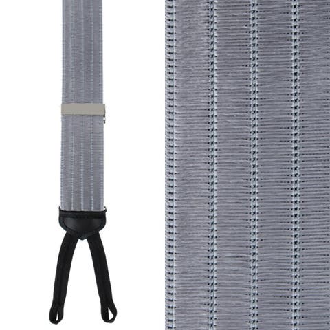 Big and Tall Jefferson Brushed Pinstripe Elastic Formal End Suspenders (Braces)
