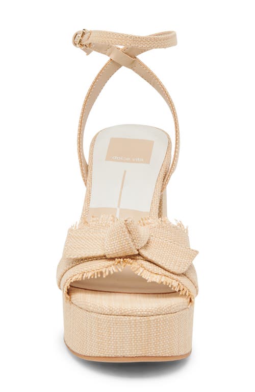 Dolce Vita Blithe Platform Sandal In Natural Raffia