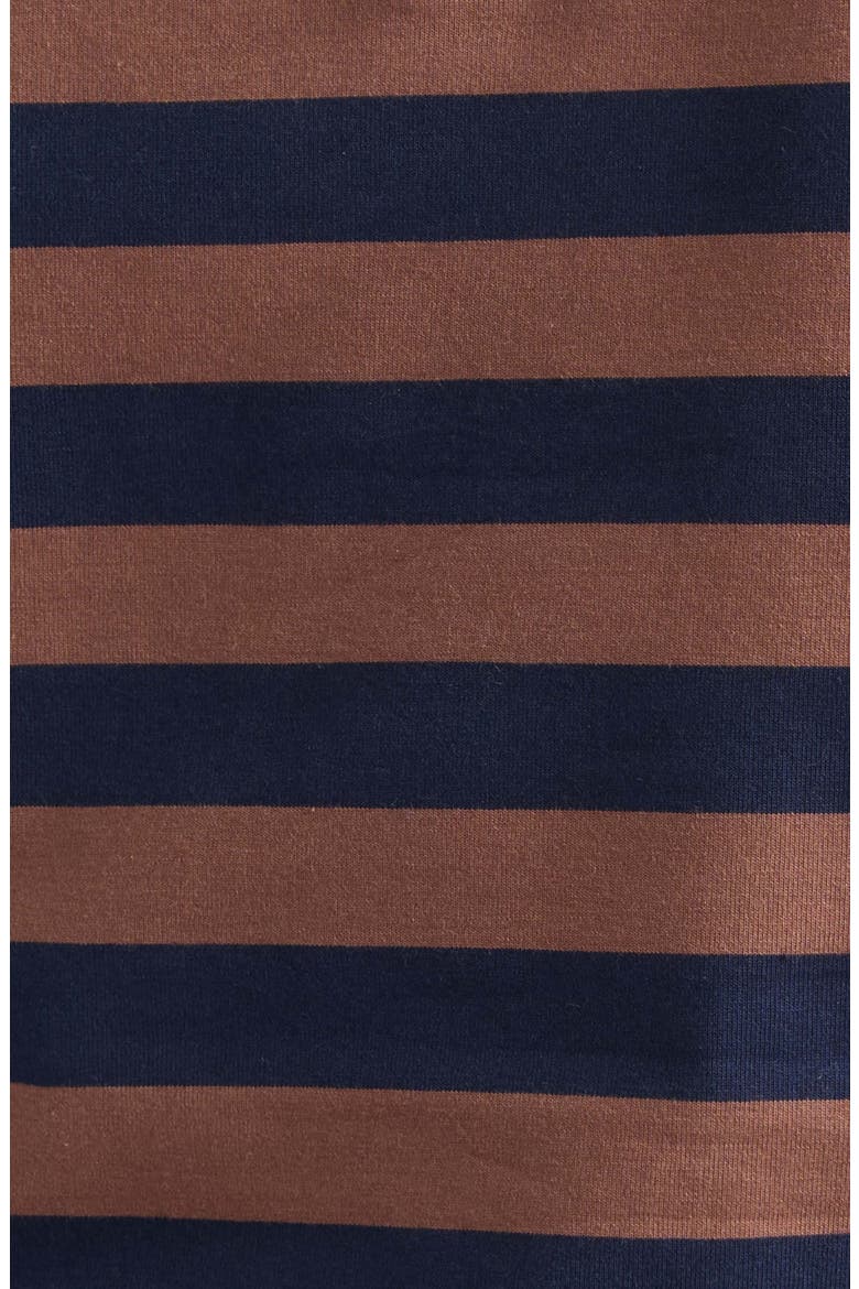Asymmetric Twisted Striped T-Shirt, Alternate, color, BROWN MULTI