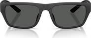 Emporio Armani 57mm Rectangle Sunglasses