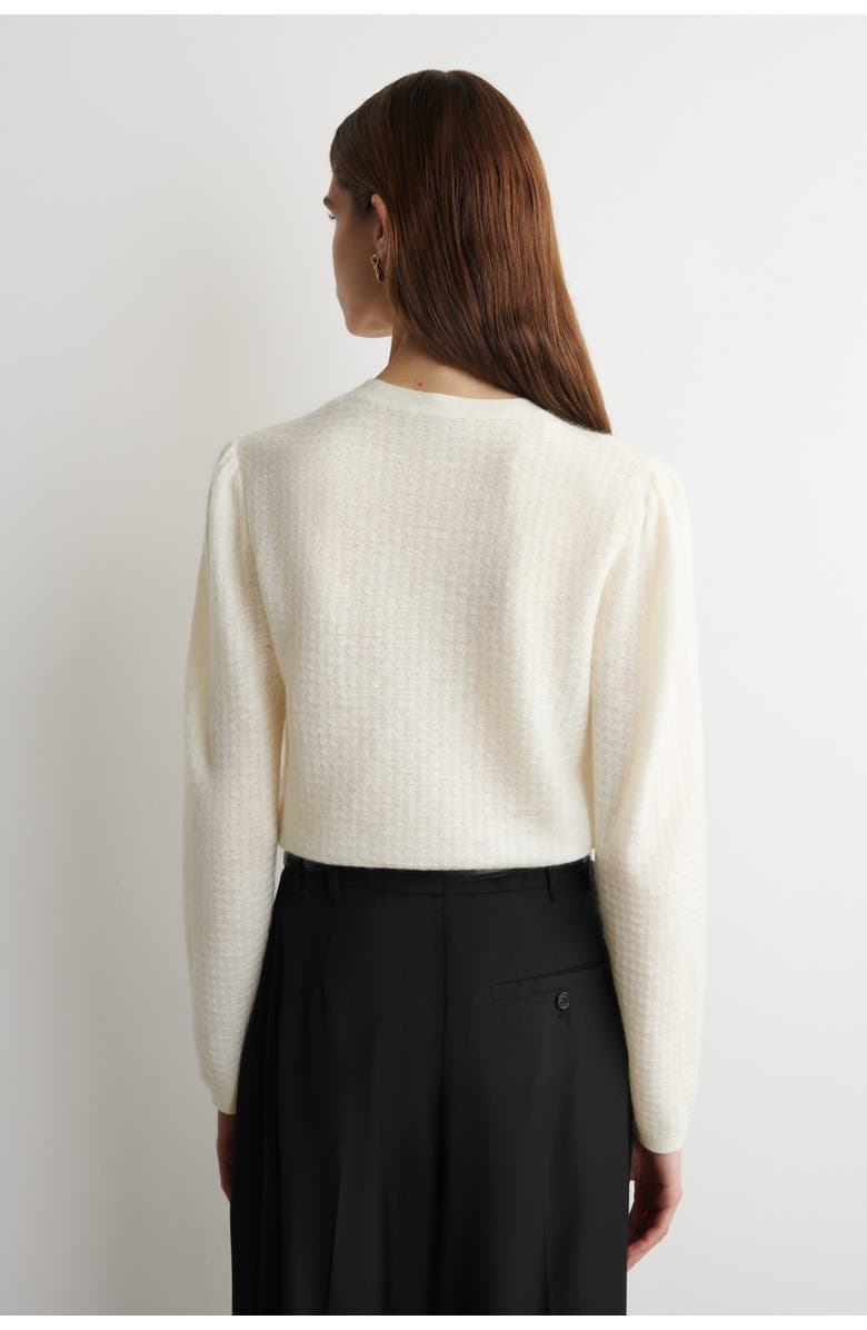 COS Zigzag-knit Mohair-blend Jumper, Alternate, color, Off-White