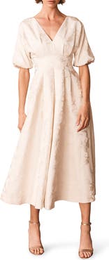 MINT VELVET Jacquard Midi Dress