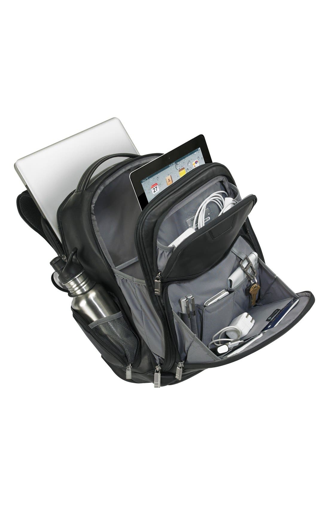 Briggs & Riley 'Medium' Leather Laptop Backpack, Alternate, color, 