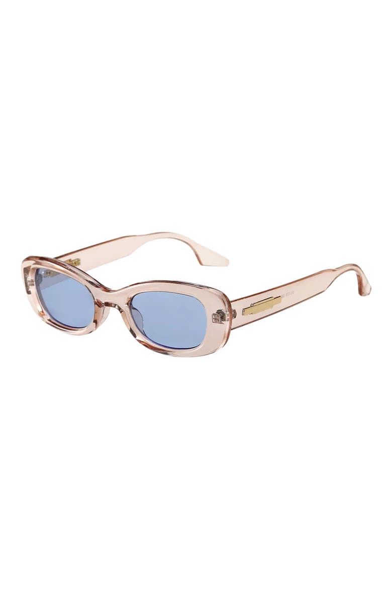 Maxi 56mm Polarized Oval Sunglasses, Alternate, color, BLUSH/ SKY