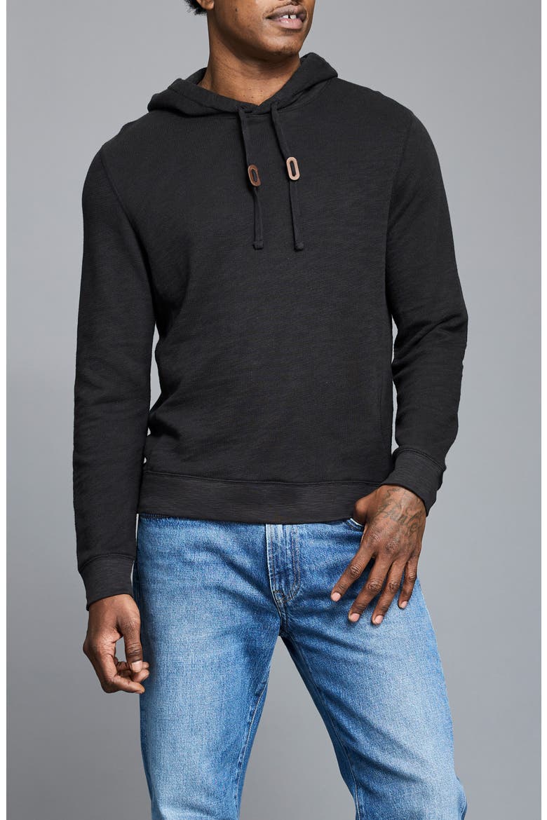 French Terry Hoodie, Main, color, BLACK