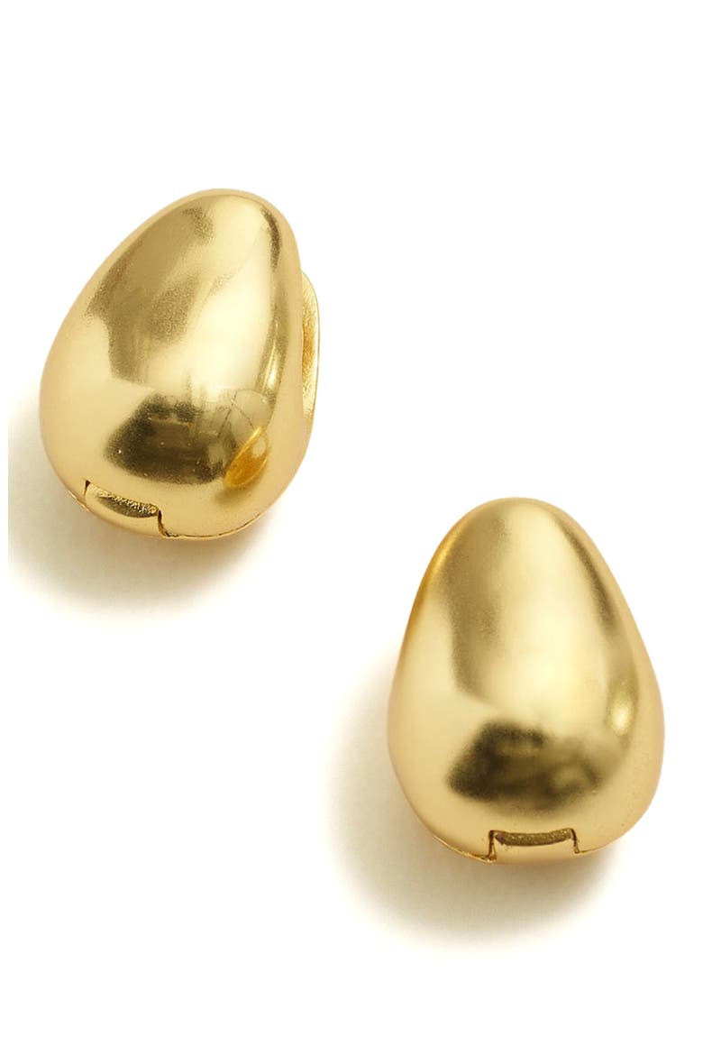 Droplet Huggie Hoop Earrings, Main, color, VINTAGE GOLD