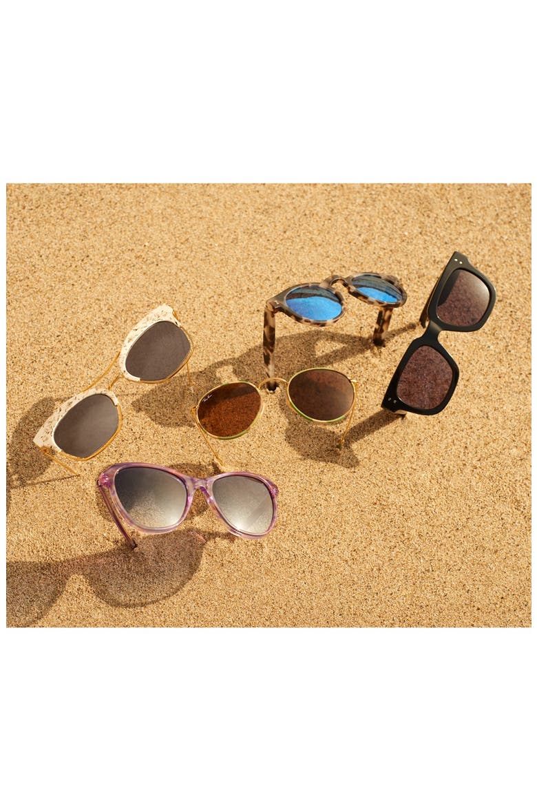 Icons 50mm Camo Print Round Sunglasses, Alternate, color, GREY